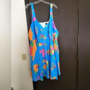 Lisa luxe map print dress